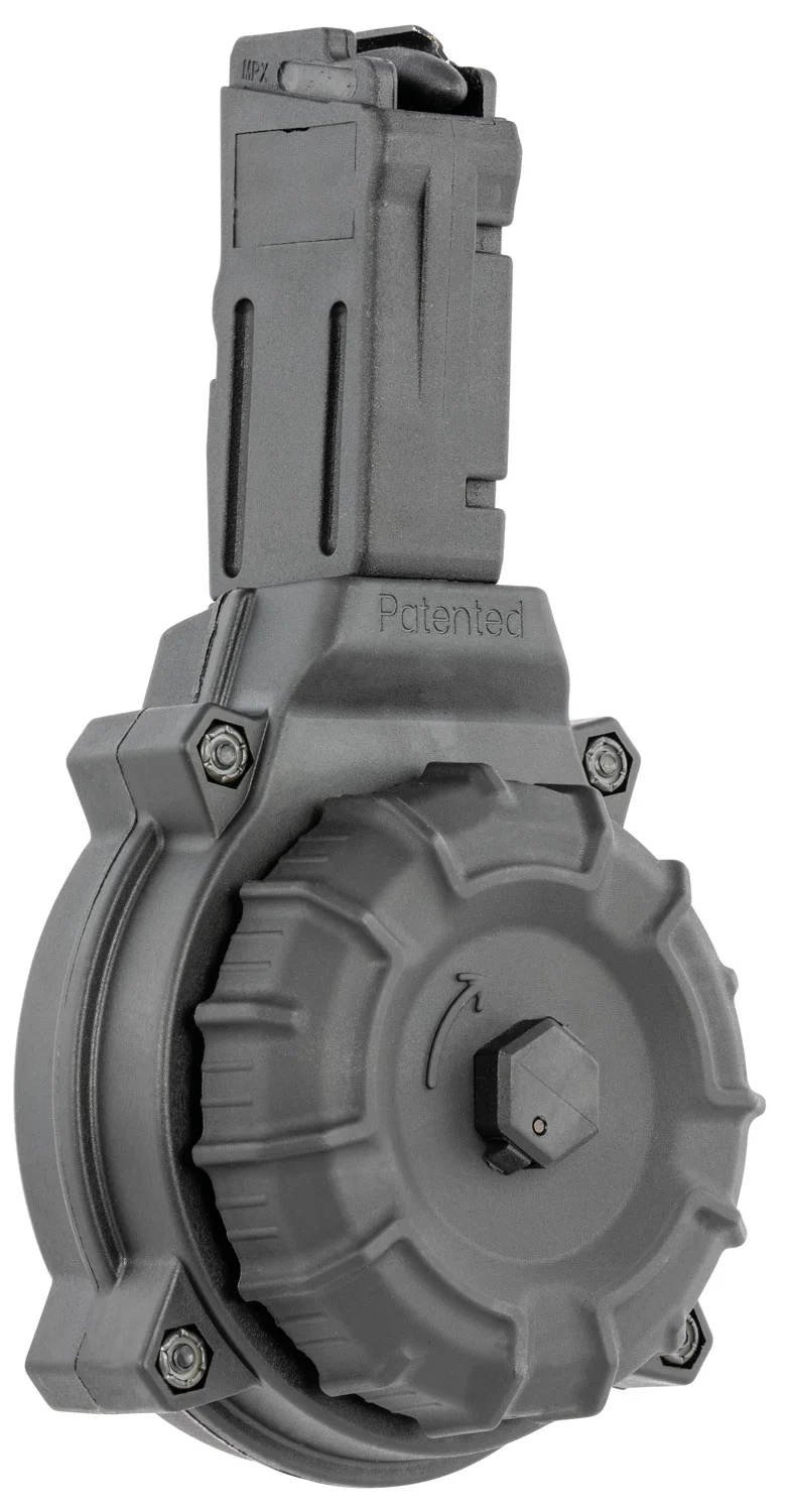 ProMag DRMA21 Standard 50rd Drum 9mm Luger Fits Sig MPX Black DuPont Zytel Polymer