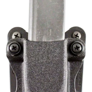 DeSantis Gunhide A86KJKKZ0 Quantico Single Mag Pouch OWB Black Kydex, Belt Clip Fits Belts Up To 1.50" Wide, Compatible w/Sig P365, Ambidextrous