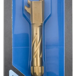 Rival Arms RA20P002E Precision Match Grade 9mm Luger 3.10" Fluted Threaded Gold PVD Steel, Fits Sig P365