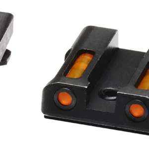HiViz GLN429 LiteWave H3 Sight Set for Glock Green Tritium White Outline Front Sight-Orange Fiber Optic Rear Sight