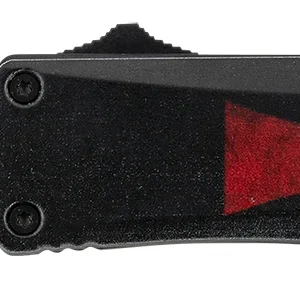 Templar Knife STK332 Gen II Templar Flag Small 2.69" OTF Drop Point Plain Powder Coated 440C SS Blade, 4.31" Templar Flag Aluminum Handle Glass Breaker