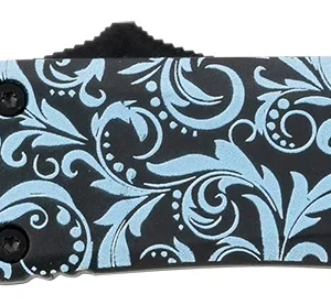 Templar Knife SMDT131 Gen II Maiden Teal Small 2.69" OTF Dagger Plain Black Oxide Stonewashed 440C SS Blade, 4.31" Teal Aluminum Handle, Glass Breaker
