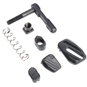 Strike Industries ARMMR Modular Magazine Release made of Steel with Polymer Button & Black Finish for AR-Platform