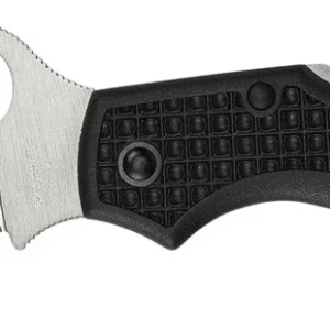 Spyderco C89SBK Atlantic Salt 3.69" Folding Sheepsfoot Serrated H1 Steel Blade Black Molded FRN Handle Includes Pocket Clip