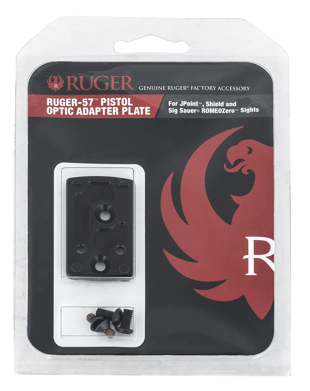Ruger 90723 Ruger-57 Optic Adapter Plate Pistol Black Anodized Aluminum