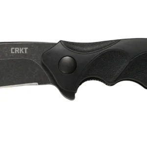 CRKT K221KKP Foresight Assisted 3.53" Folding Modified Drop Point Plain Black Stonewashed 4116 Stainless Steel Blade/ Black Contoured GRN Handle Includes Pocket Clip