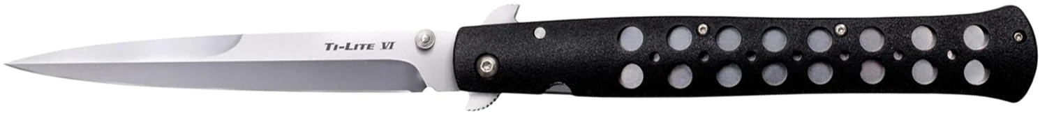 Cold Steel CS26SXP Ti-Lite 6" Folding Spear Point Plain AUS-8A SS Blade/Black Zy-Ex Handle Includes Pocket Clip