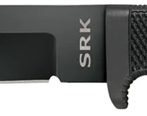 Cold Steel CS49LCK SRK 6" Fixed Clip Point Plain Black Tuff-Ex Finish SK-5 Steel Blade, 4.75" Black Kray-Ex Handle, Includes Sheath