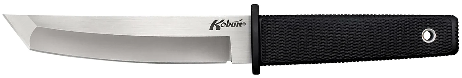 Cold Steel CS17T Kobun 5.50" Fixed Tanto Plain AUS-8A SS Blade/Black Deep Checkered Kray-Ex Handle Includes Belt Clip/Sheath