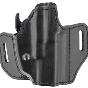 Bianchi 52831 Allusion Assent Pro-Fit OWB Size 13b Black Leather Belt Slide Compatible w/Glock 19/Ruger Security-9/FN FNS Belt Up to 1.50" Wide Right Hand