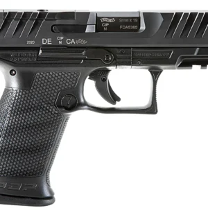 Walther Arms 2854686 PDP Compact Frame 9mm Luger 10+1 4" Black Steel Barrel, Black Optic Ready/Serrated Steel Slide, Black Polymer Frame w/Picatinny Rail, Textured Polymer Grip, Ambidextrous