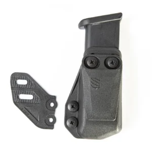 Blackhawk 416A03BK Stache Mag Carrier IWB Single Stack Belt Clip Mount Fits Belts 1.50" Wide Black Polymer Ambidextrous