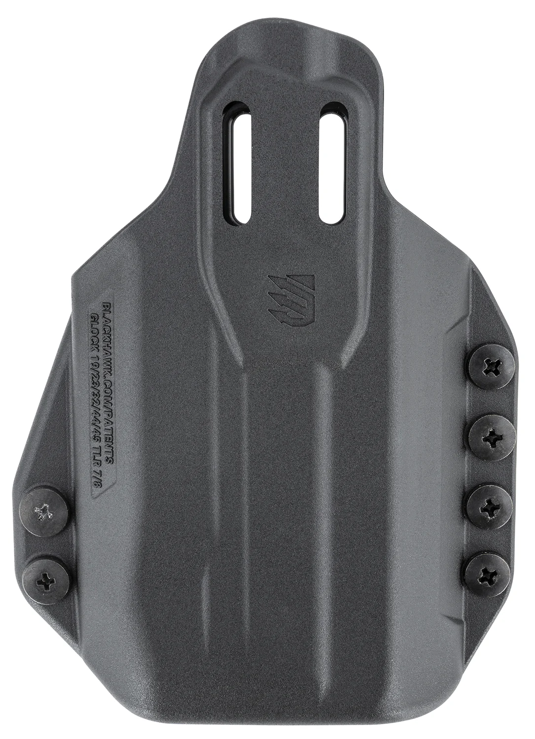 Blackhawk 416302BK Stache IWB Size 02 Black Polymer Belt Clip Compatible w/Glock 19/23/32/45 Belt 1.50" Wide Ambidextrous