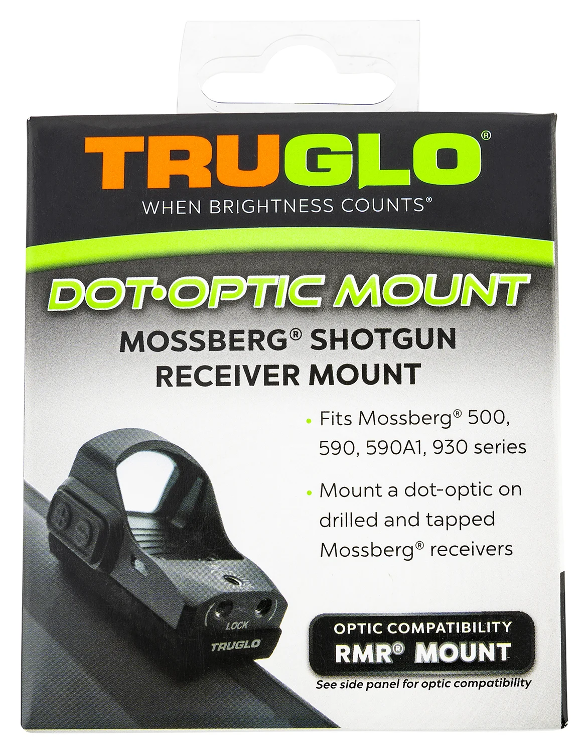 TruGlo TGTG8955M2 Shotgun Receiver Mount Black Mossberg Trijicon RMR