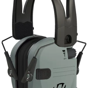 Walker's GWPRSEMRHBGY Razor Tacti-Grip 23 dB Over the Head Battleship Gray/Black Polymer