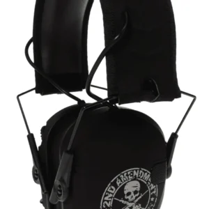 Walker's GWPRSEMFS2A Razor Slim Electronic Freedom Muff 23 dB Over the Head Black w/Distressed 2nd Amendment Polymer