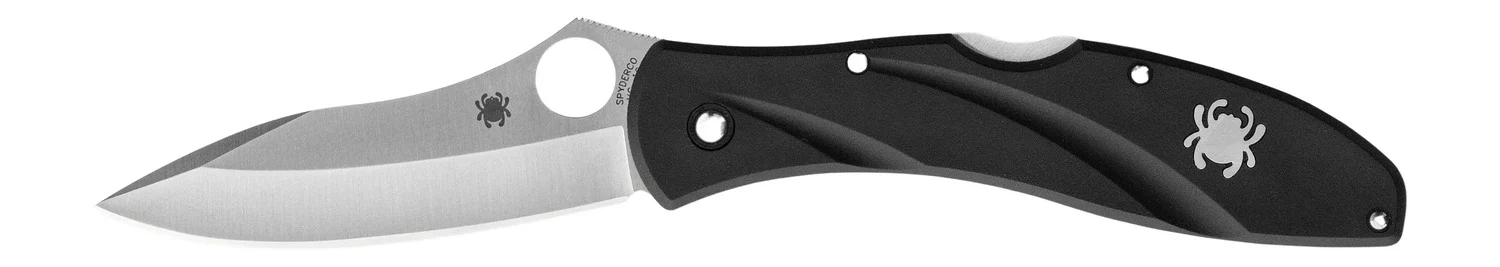 Spyderco C66PBK3 Centofante 3 3.14" Folding Drop Point Plain VG-10 SS Blade Black FRN Handle Includes Pocket Clip