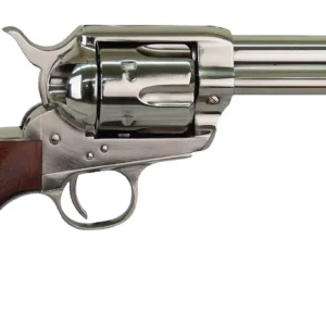Cimarron PPP357N Pistolero 38 Special/357 Mag 6 Shot, 4.75" Nickel-Plated Steel Barrel, Cylinder & Frame, Wide Front Sight, Smooth Walnut Grip