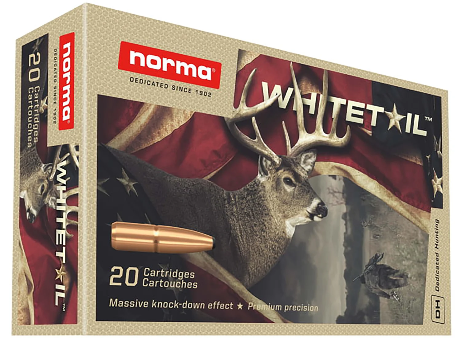 Norma Ammunition 20177412 Dedicated Hunting Whitetail 300WinMag 150gr Pointed Soft Point 20 Per Box/10 Case