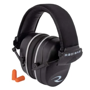 Radians R2500CS R2500 Muff Foam 25 dB 32 dB Over the Head Orange Black Adult 1 Pair