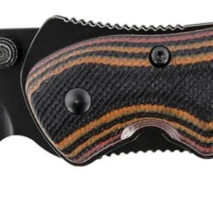 CRKT 1105K Endorser  3.18" Folding Drop Point Plain Black Oxide 8Cr14MoV SS Blade/Multi-Color G10 Handle Includes Pocket Clip