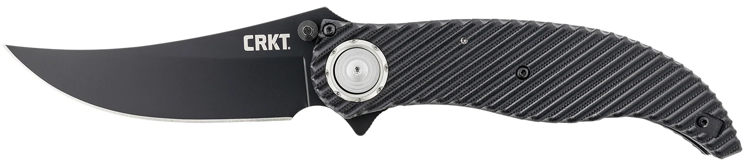 CRKT 2640 Clever Girl 4.10" Folding Plain Black Powder Coated D2 Steel Blade/ Black G10 Handle Includes Pocket Clip