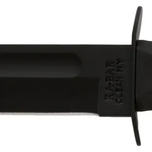 Ka-Bar 1211 Fighting/Utility 7" Fixed Clip Point Plain Black 1095 Cro-Van Blade, Black Kraton G Handle, Includes Sheath