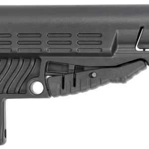 NcStar DLG-086 Classic Commercial Stock Black Polymer Adjustable Stock with Metal QD Bases & Rubber Butt Pad For Commercial Spec Buffer Tubes (Tube Not Included)