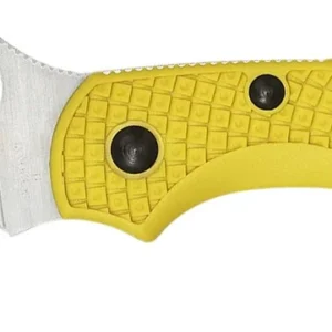Spyderco C28SYL2HB Dragonfly 2 Salt 2.30" Folding Hawkbill Serrated H2 Steel Blade Yellow FRN Handle, Includes Pocket Clip