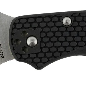 Spyderco BY01PSBK2 Byrd Harrier 2 Lightweight 3.36" Folding Part Serrated 3Cr13MoV SS Blade Black Textured FRN Handle Includes Pocket Clip