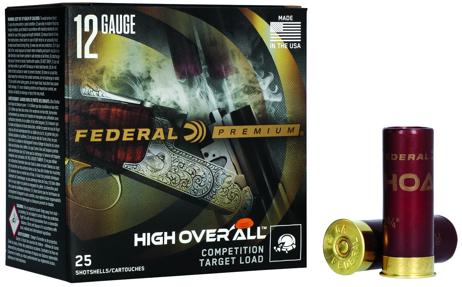 Federal HOA12H8 Premium High Over All 12Gauge 2.75" 1 1/8oz 8Shot 25 Per Box/10 Case