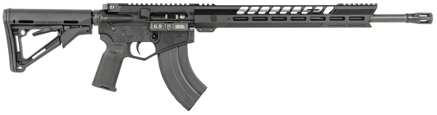 Diamondback DB1732N001 DB15 6.5 Grendel 18" 5+1,28+1 Black Adjustable Magpul CTR Stock Black Magpul MOE K2 Grip with Black Gold Lower 15" M-Lok