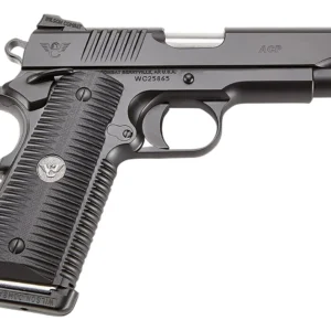 Wilson Combat ACPFS45A ACP Full-Size SAO 45 ACP 5" 8+1 Black Armor-Tuff Carbon Steel Frame/Slide Black G10 Eagle Claw Grips Ambi Thumb Safety