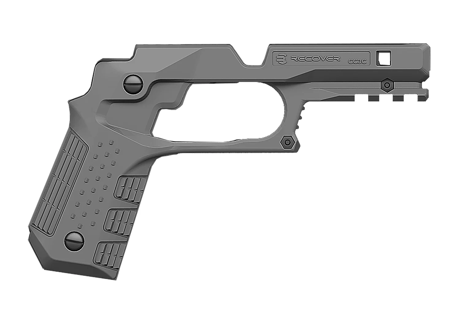Recover Tactical CC3C-04 Grip & Rail System Gray Polymer Picatinny for Compact 1911