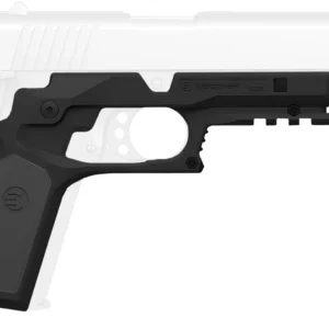 Recover Tactical CC3P0104 Frame Grip Black Polymer Frame with Interchangeable Black & Gray Panels for Standard Frame 1911