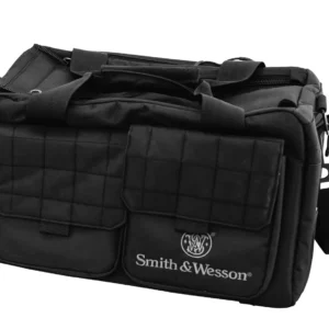 M&P Accessories 110013 Recruit Black Nylon Two Interior Pockets & Magazine Pouches Large Exterior Pockets Rubber Foot Skids Includes Padded Carrying Strap