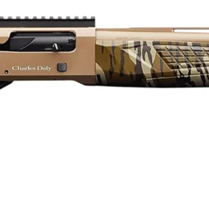Charles Daly 930313 601 12 Gauge 4+1 3" 24" Vent Rib Barrel, Flat Dark Earth Aluminum Receiver, Mossy Oak Bottomland Synthetic Stock, Fiber Optic Front/Picatinny Rail Rear, Includes 3 Choke Tubes