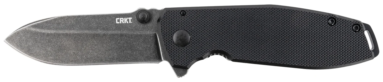 CRKT 2495K SQUID XM 2.95" Folding Drop Point Plain Black Stonewashed D2 Steel Blade/Black G10/SS Handle Includes Pocket Clip
