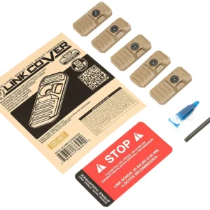Strike Industries LINK-COVER-FDE LINK Cover Flat Dark Earth Polymer for M-lok & Keymod Rails 5 Pack
