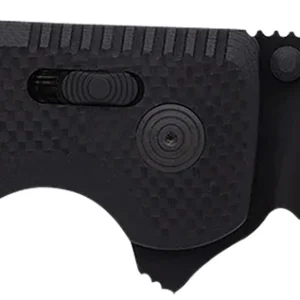 S.O.G SOG12380341 SOG-TAC XR 3.39" Folding Clip Point Part Serrated Black TiNi Cryo D2 Steel Blade Blackout G10 Handle Includes Pocket Clip
