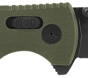 S.O.G SOG12610257 Pentagon XR 3.60" Folding Spear Point Plain Black TiNi Cryo CTS XHP Blade/OD Green G10 Handle Includes Pocket Clip