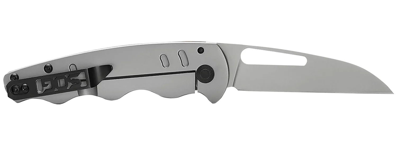 S.O.G SOG14520157 Escape FL 3" Folding Sheepsfoot Plain 8Cr13MoV SS Blade Silver w/ "SOG" Stainless Steel Handle Includes Pocket Clip