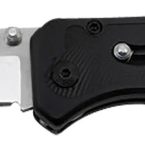 S.O.G SOGFLA1001CP Flare  3.50" Folding Plain Clip Point Satin Polished/Black GRN Handle