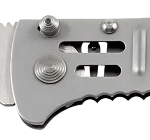 S.O.G SOG-SJ31-CP SlimJim 3.18" Folding Clip Point Plain Satin AUS-8A SS Blade Bead Blasted 420 Stainless Steel Handle Includes Belt Clip