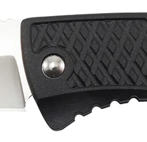 S.O.G SOG-TD1011-C Traction 3.50" Folding Clip Point Plain Satin 5Cr13MoV SS Blade Black Textured GRN Handle Includes Pocket Clip