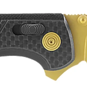 S.O.G SOGTM1033BX Terminus XR LTE 2.95" Folding Clip Point Plain Gold TiCN Cryo CPM S35VN Steel Blade Black G10/Carbon Fiber Handle Features Box Packaging Includes Pocket Clip