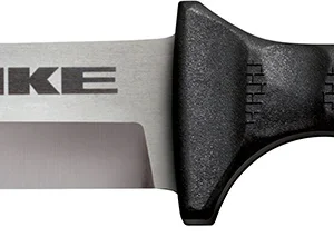 Cold Steel CS-53NBS Spike 4" Fixed Bowie Plain 4116 Stainless Steel Blade/Black Scalloped Griv-Ex Handle Includes Sheath