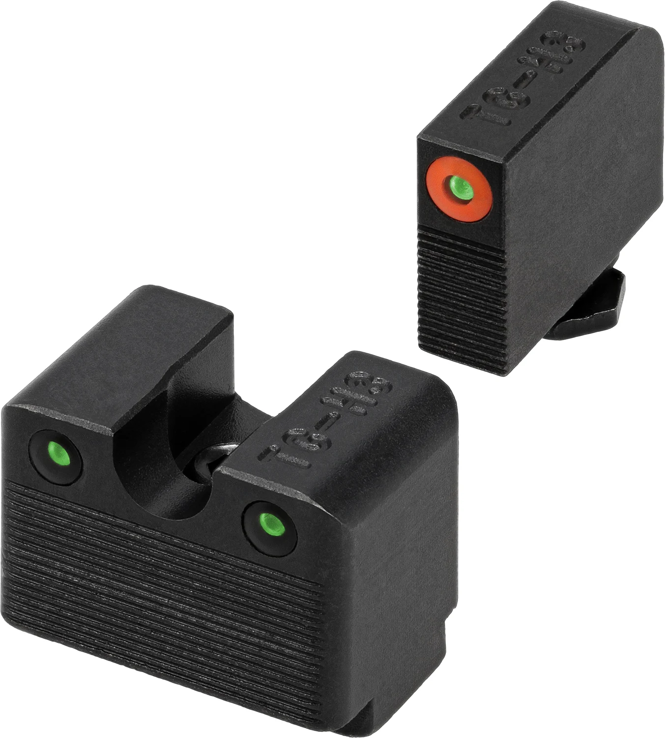 TruGlo TGTG231G3MW Tritium Pro Black | Green Tritium White Outline Front Sight Green Tritium Rear Sight