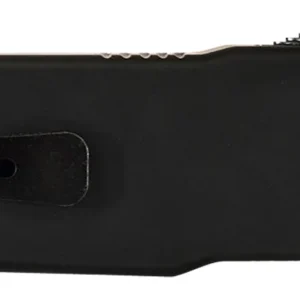 Templar Knife SZBR321 Premium Weighted Small 3" OTF Drop Point Plain Black Oxide Stonewashed D2 Steel Blade, 4.50" Black Aluminum/Rubber Handle