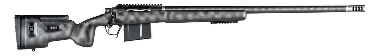 Christensen Arms 8010500300 TFM Long Range Full Size 338 Lapua Mag 3+1, 27" Carbon Fiber Target Steel Barrel, Black Nitride Aluminum Receiver, Natural Carbon Fiber Fixed Long Range Stock